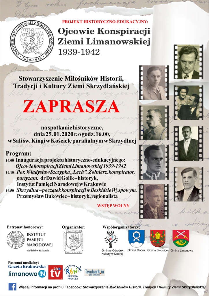 You are currently viewing Zaproszenie na I spotkanie historyczne pt. „Ojcowie konspiracji Ziemi Limanowskiej 1939-1942”